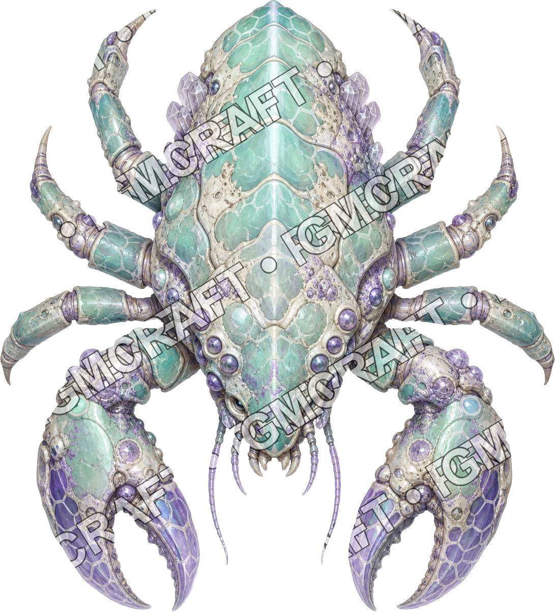 Aperçu du token vu du dessus du crabe Brineshell