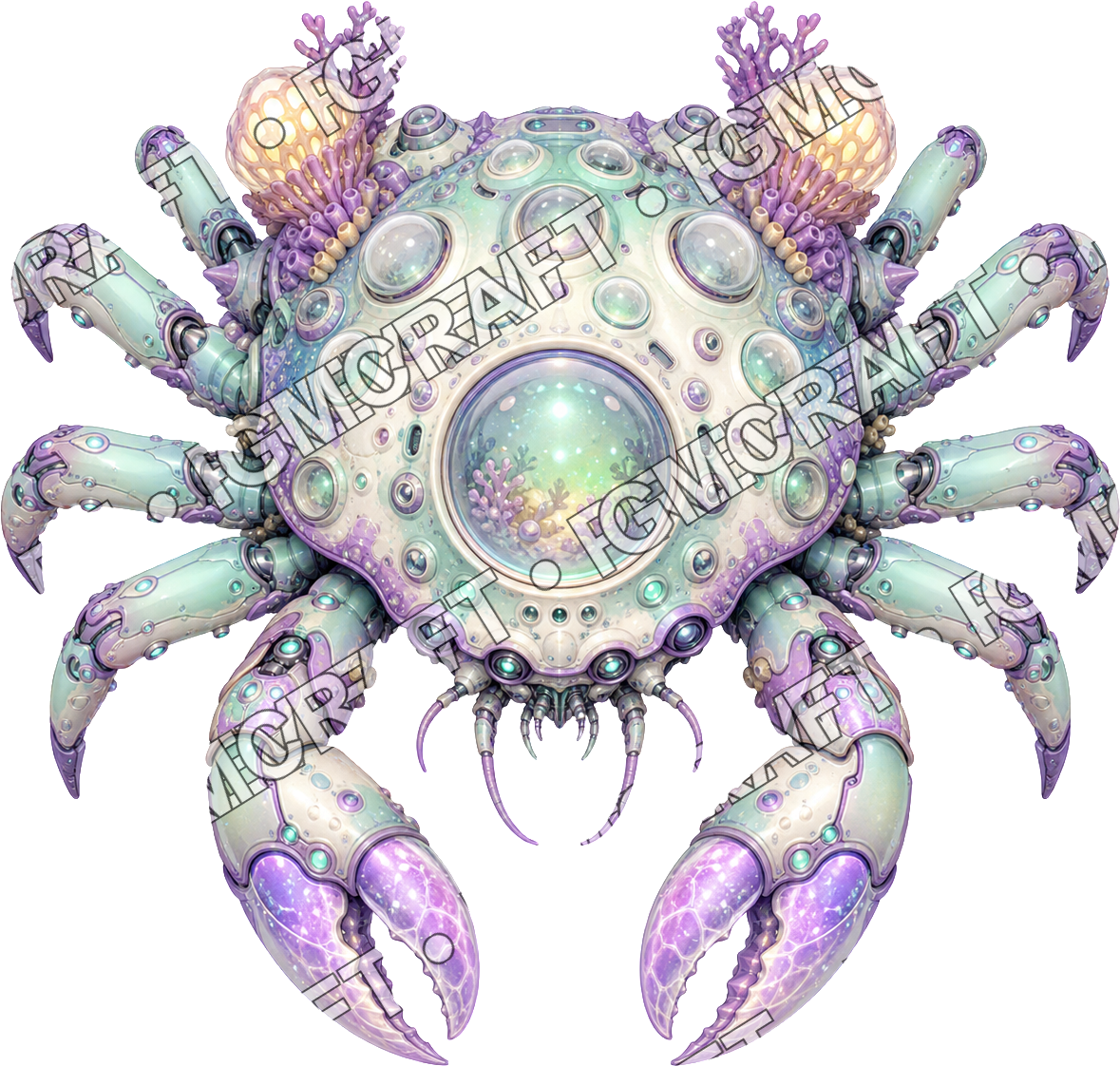 Aperçu du token vu du dessus du crabe Bubblecore