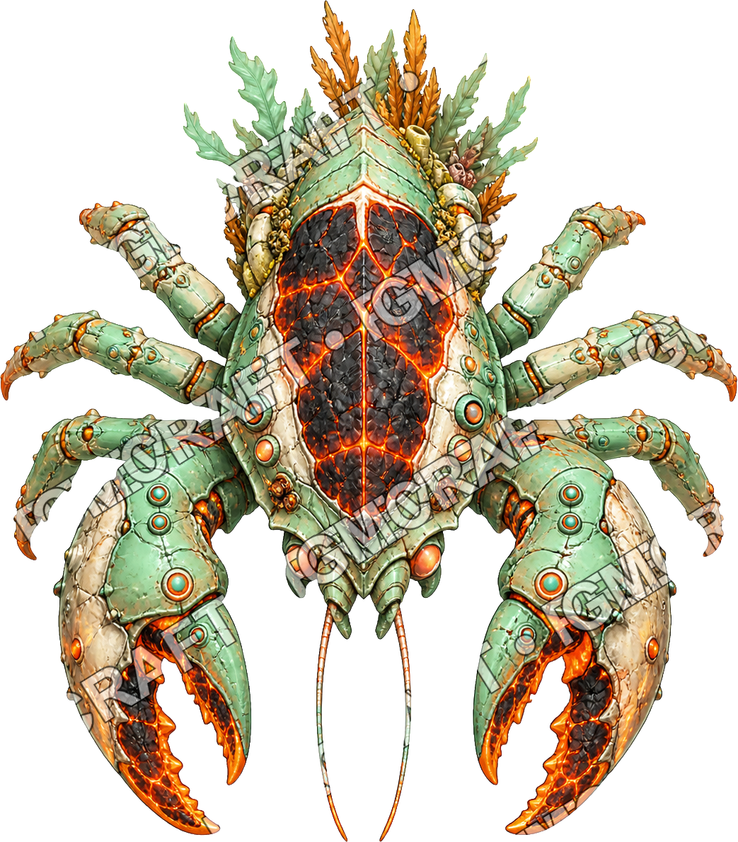 Aperçu du token vu du dessus du crabe à carapace de braise