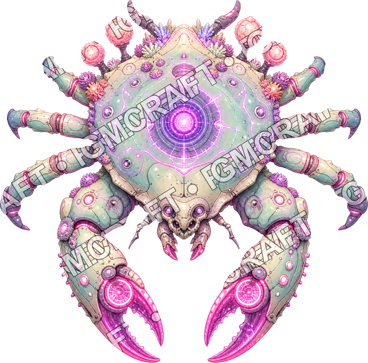 Aperçu du token vu du dessus du crabe Glowarc