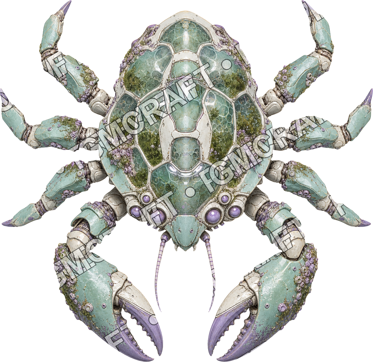 Mossglass Crab top-down token preview