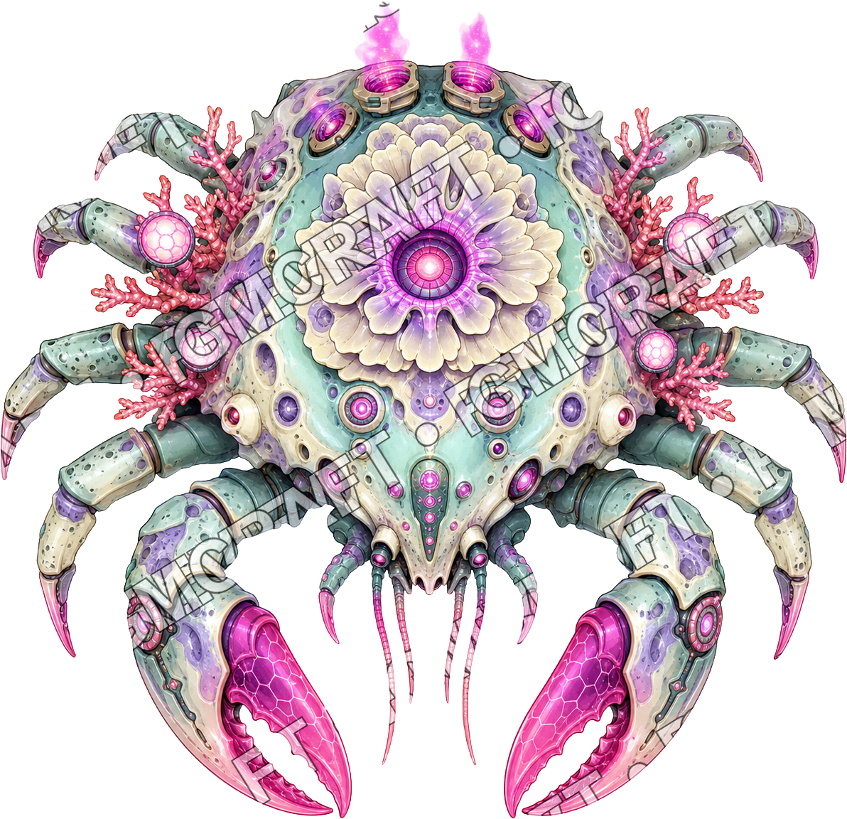 Aperçu du token vu du dessus du crabe Orbitbloom