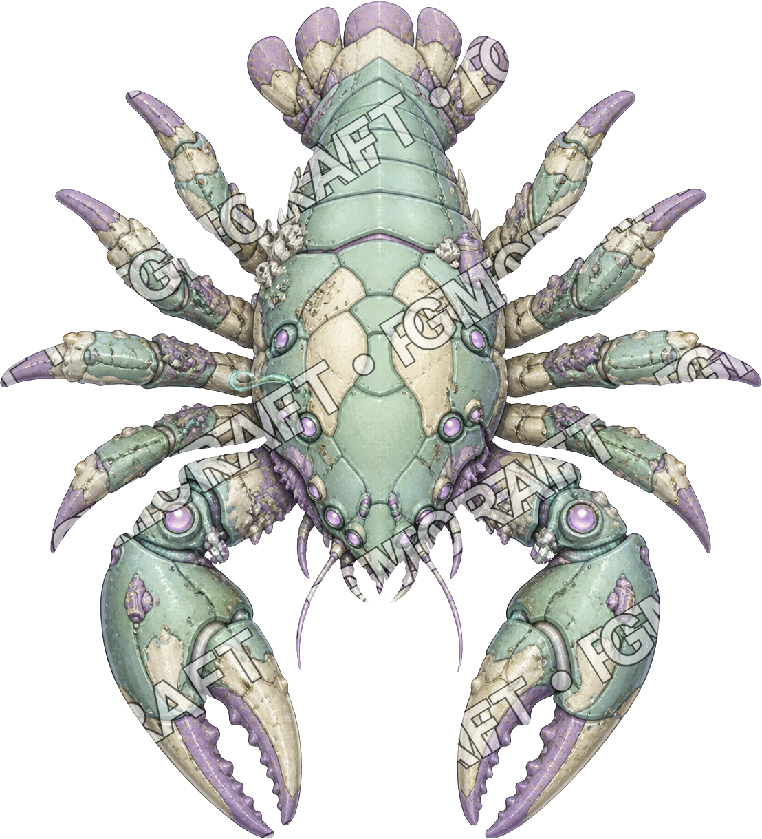 Aperçu du token vu du dessus du crabe Plateclaw