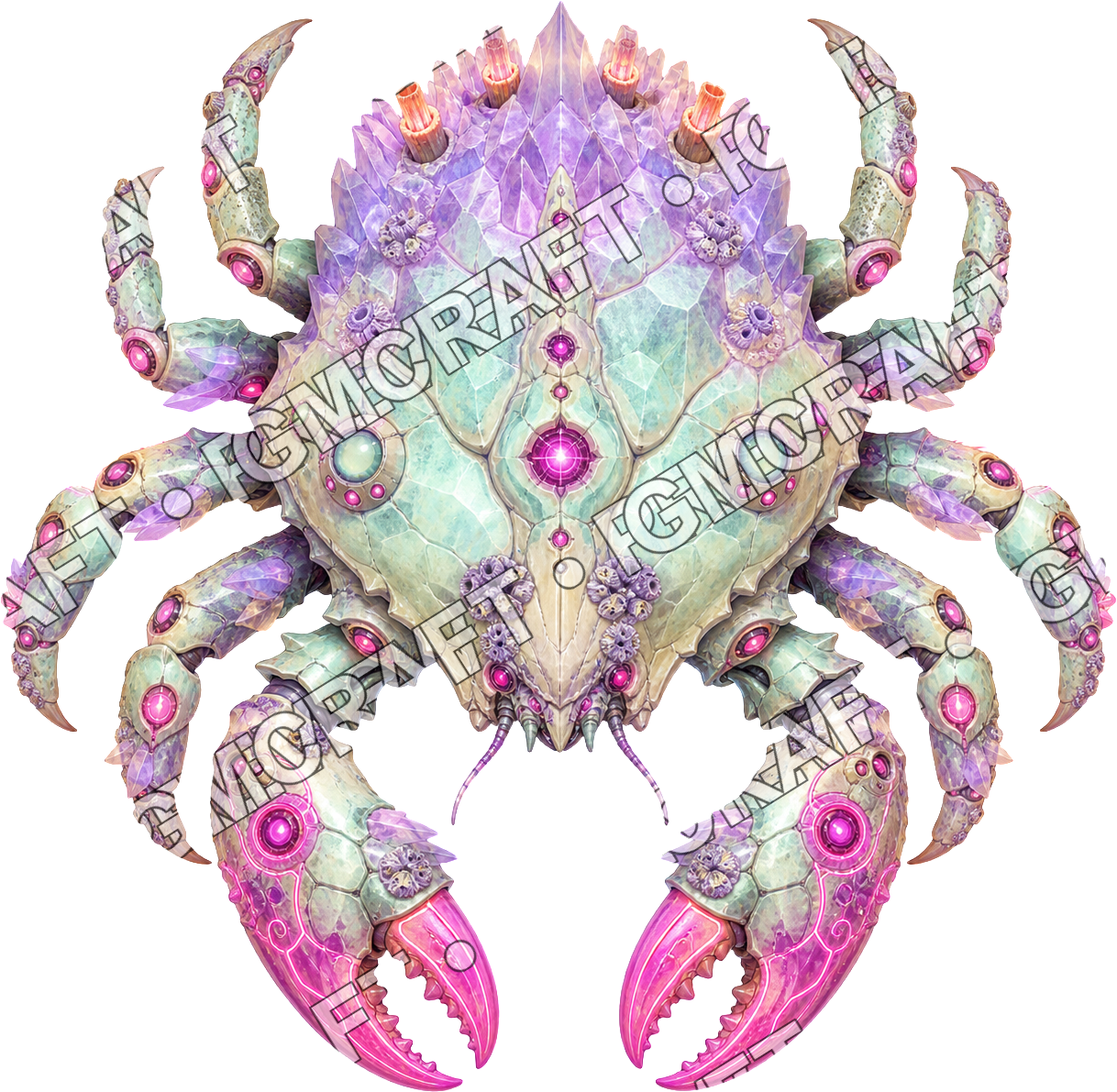 Aperçu du token vu du dessus du crabe Reefquartz