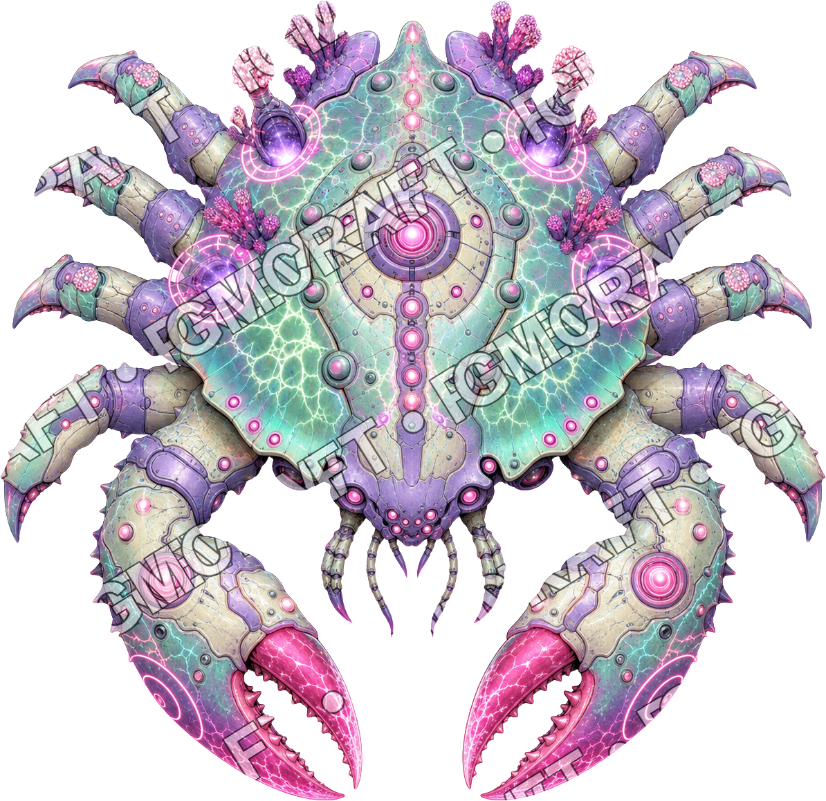 Aperçu du token vu du dessus du crabe Voltcarapace