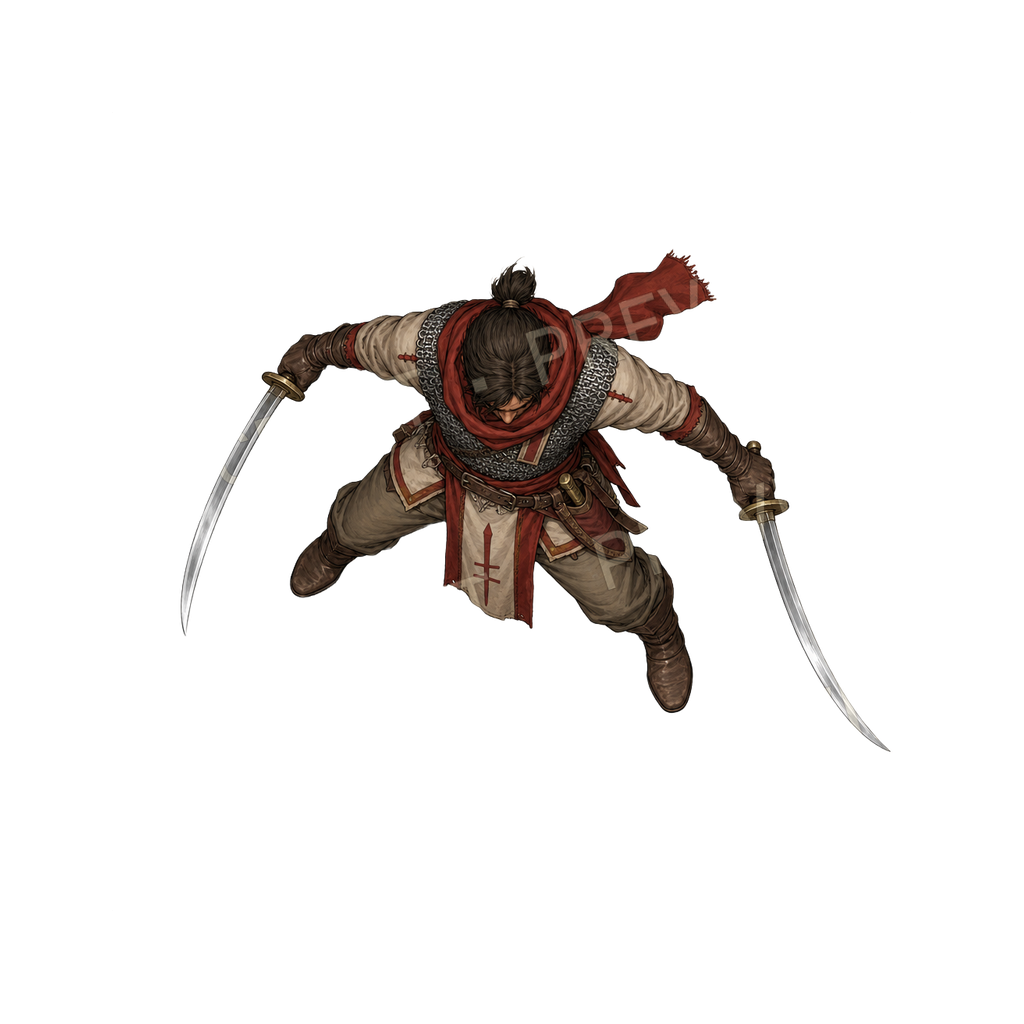 Ironpike Duel Sabre Sellsword top-down token preview