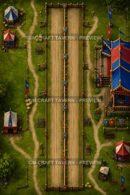 Royal Jousting Lanes battlemap preview