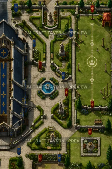 Knights Chapel Garden battlemap preview