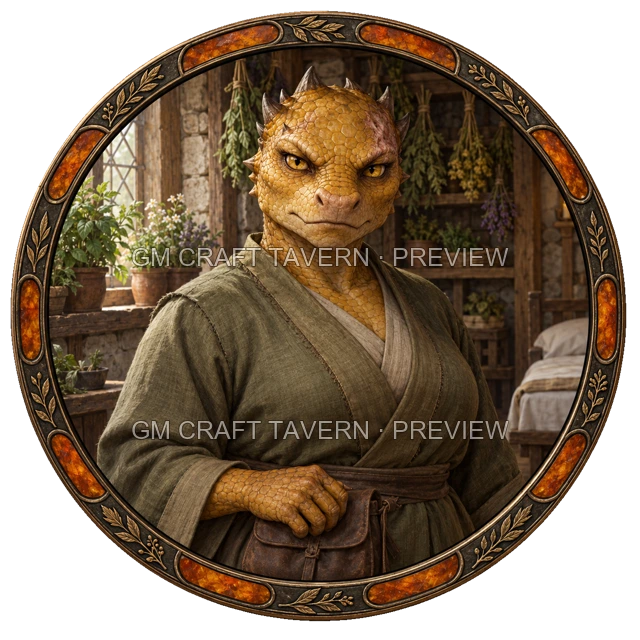 Grom Reedvale - Cleric top-down token preview