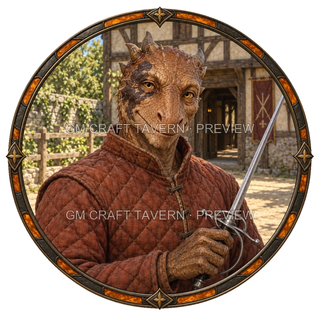 Varka Ashfield - Fighter top-down token preview