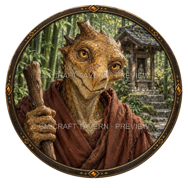 Morga Ashfield - Monk top-down token preview
