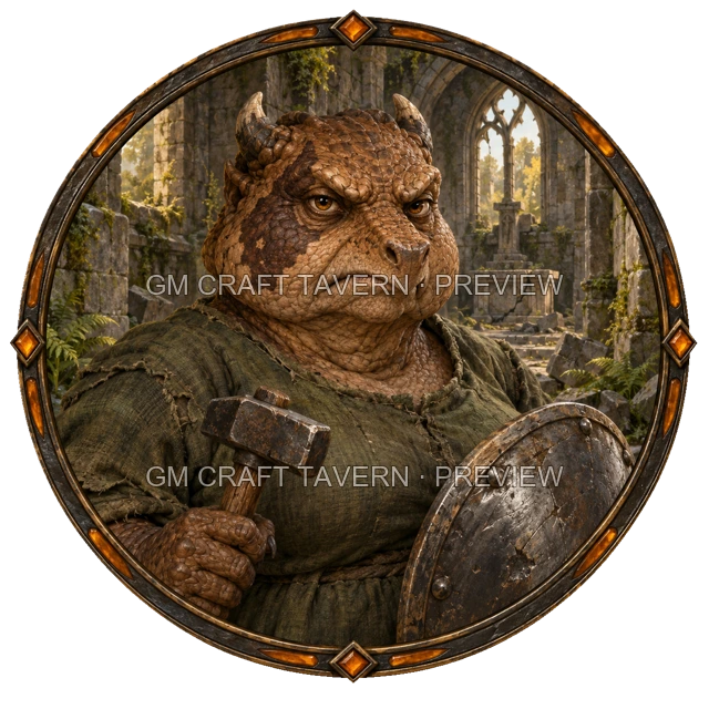 Grom Mossridge - Paladin top-down token preview