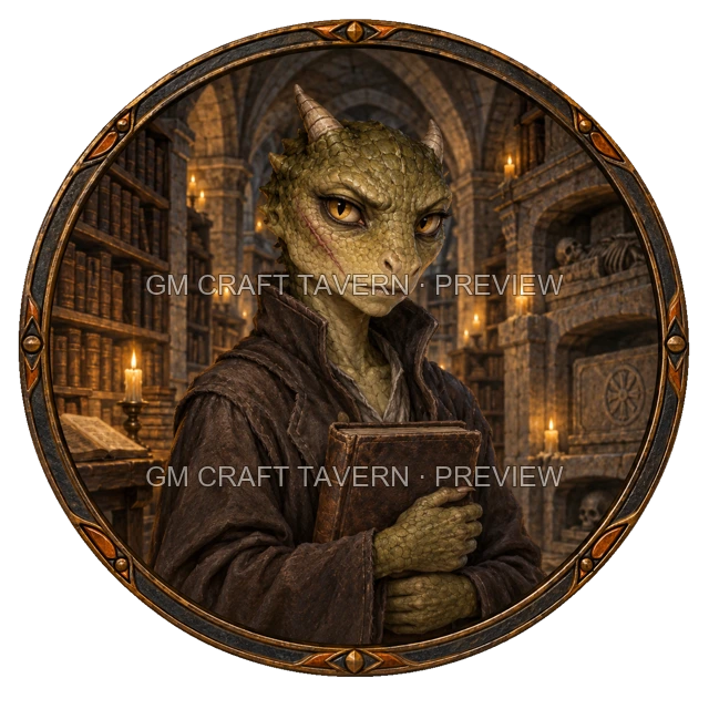 Grom Ironwell - Warlock top-down token preview