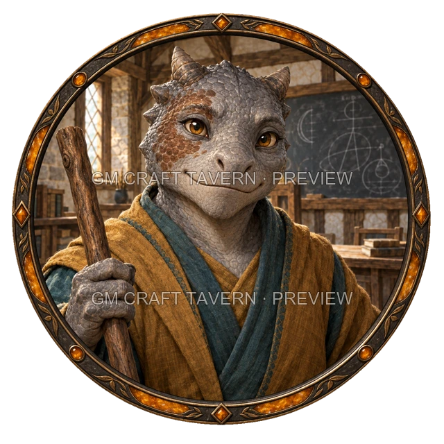 Besha Ironwell - Wizard top-down token preview