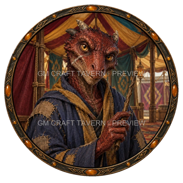 Morga Ironwell - Wizard top-down token preview