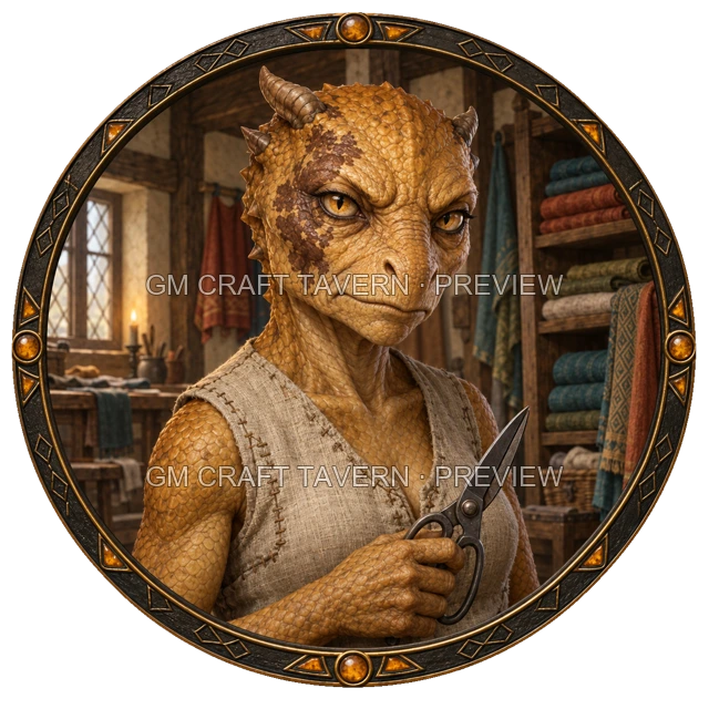 Durg Oakbend - Craftsperson top-down token preview