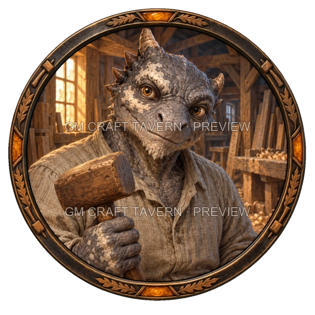 Morga Oakbend - Craftsperson top-down token preview
