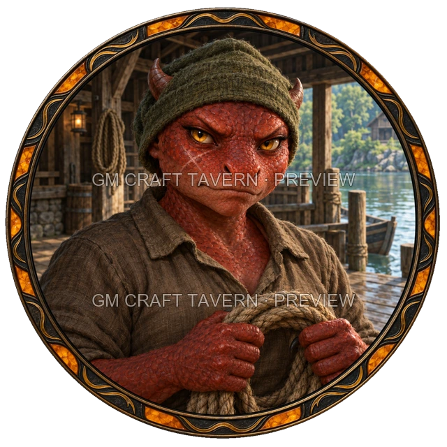Grom Hillward - Sailor top-down token preview