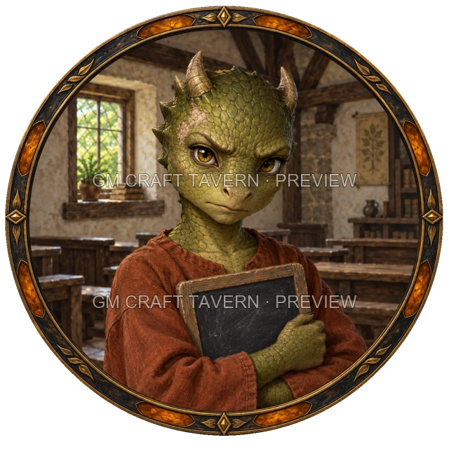 Grom Deepgrove - Villager top-down token preview