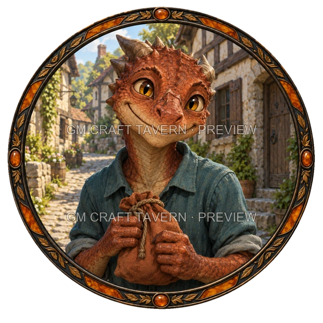 Varka Deepgrove - Villager top-down token preview