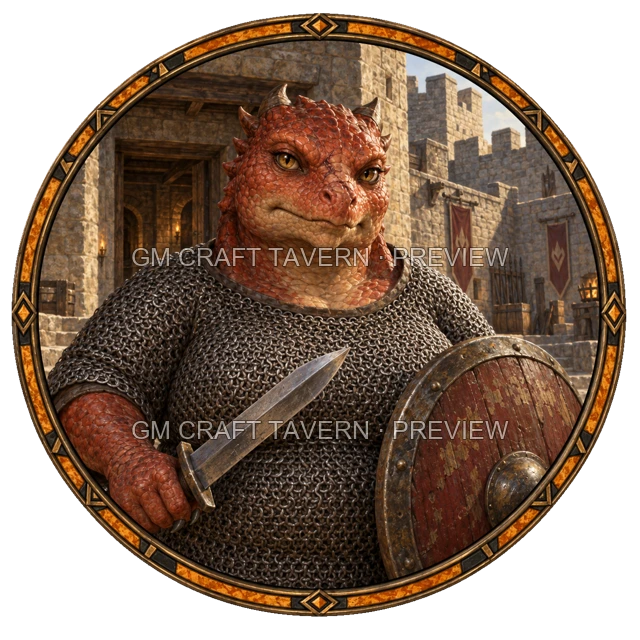 Grom Redcliff - Fighter top-down token preview