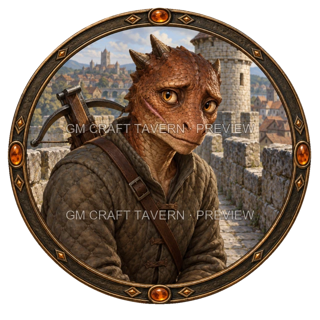 Besha Redcliff - Fighter top-down token preview