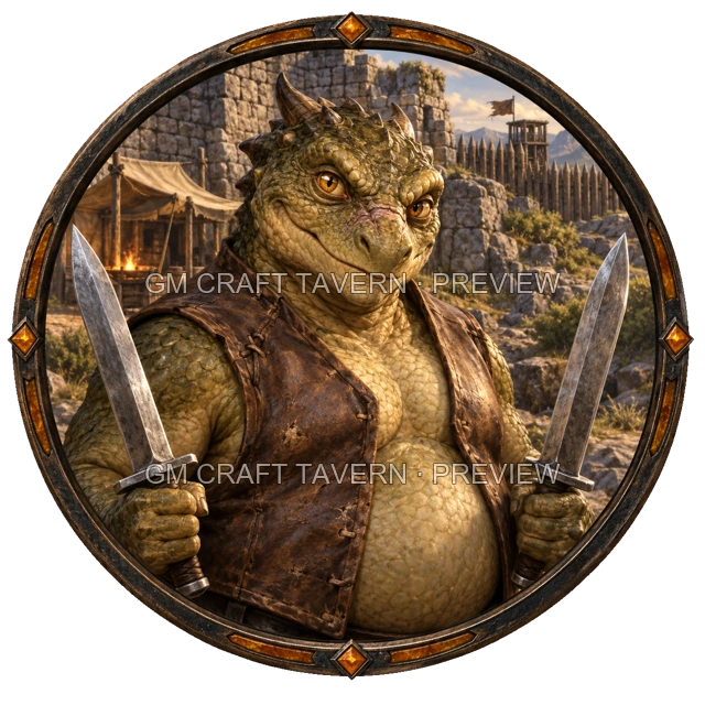 Durg Clearwell - Fighter top-down token preview