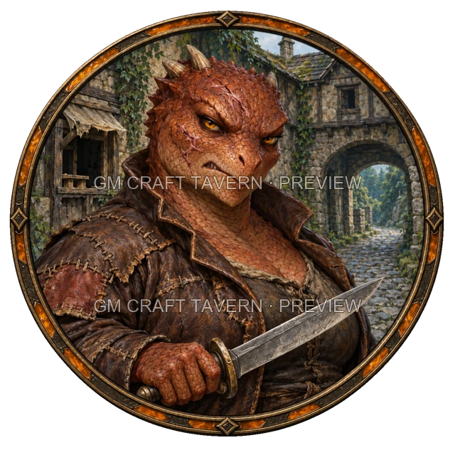 Bandit Captain top-down token preview