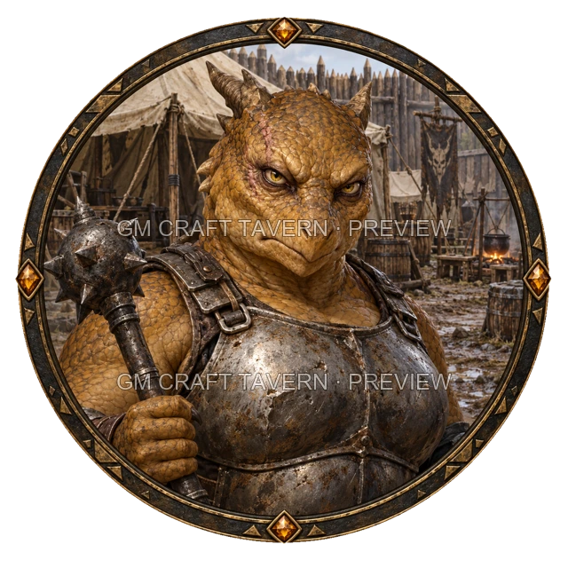 Brutal Mercenary top-down token preview