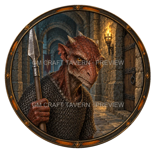 Enemy Spearman top-down token preview