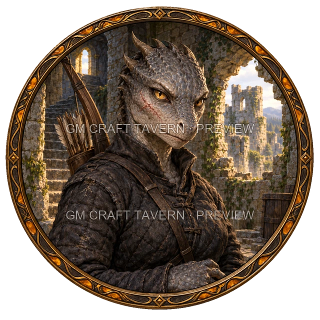 Enemy Archer top-down token preview