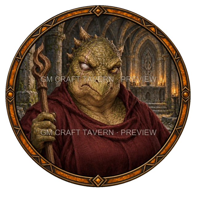 Cult Priest top-down token preview
