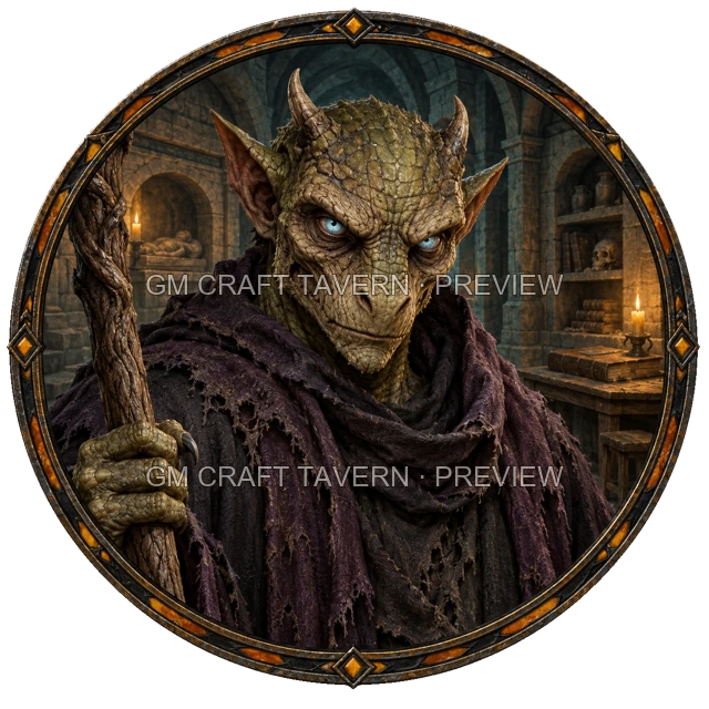 Undead Mage top-down token preview