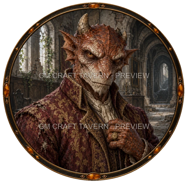 Undead Noble top-down token preview