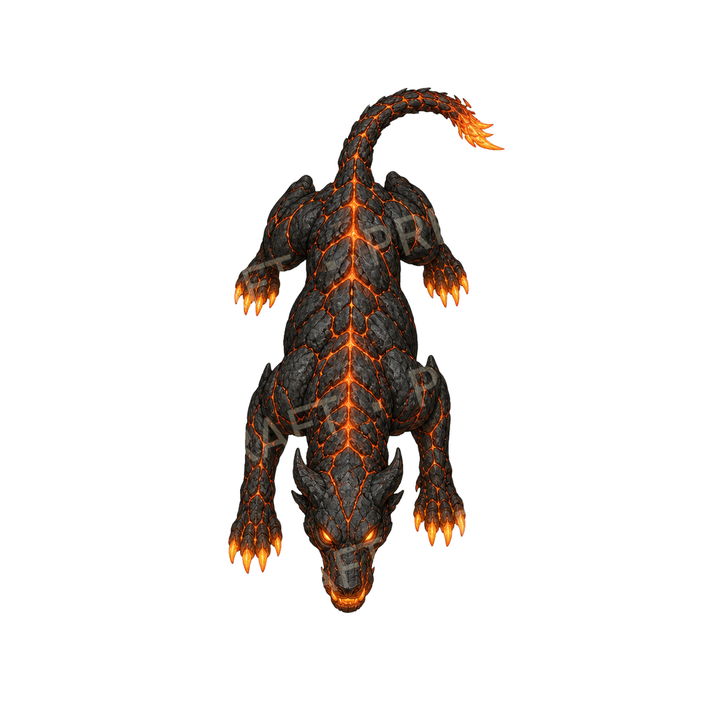 Bundle 30 01 Basalt Hound top-down token preview