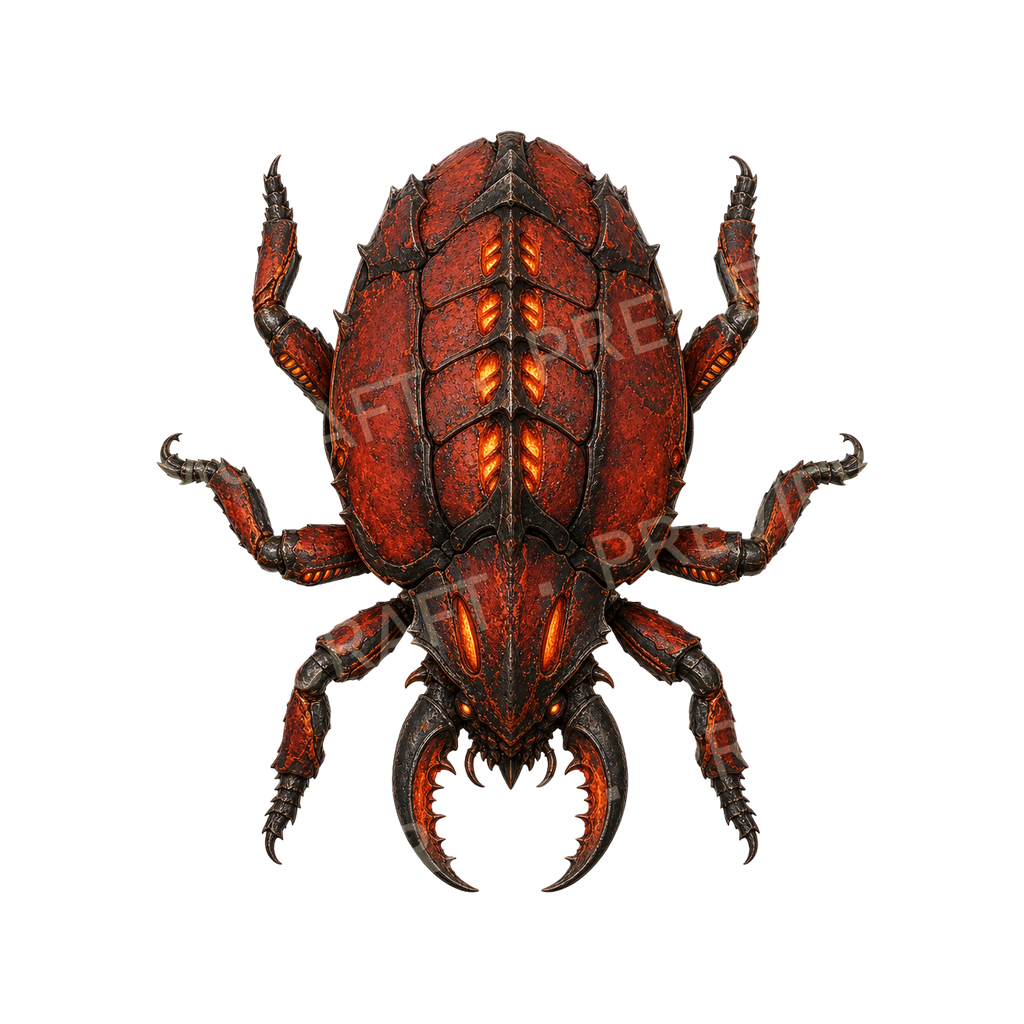 Bundle 30 03 Cinder Beetle top-down token preview