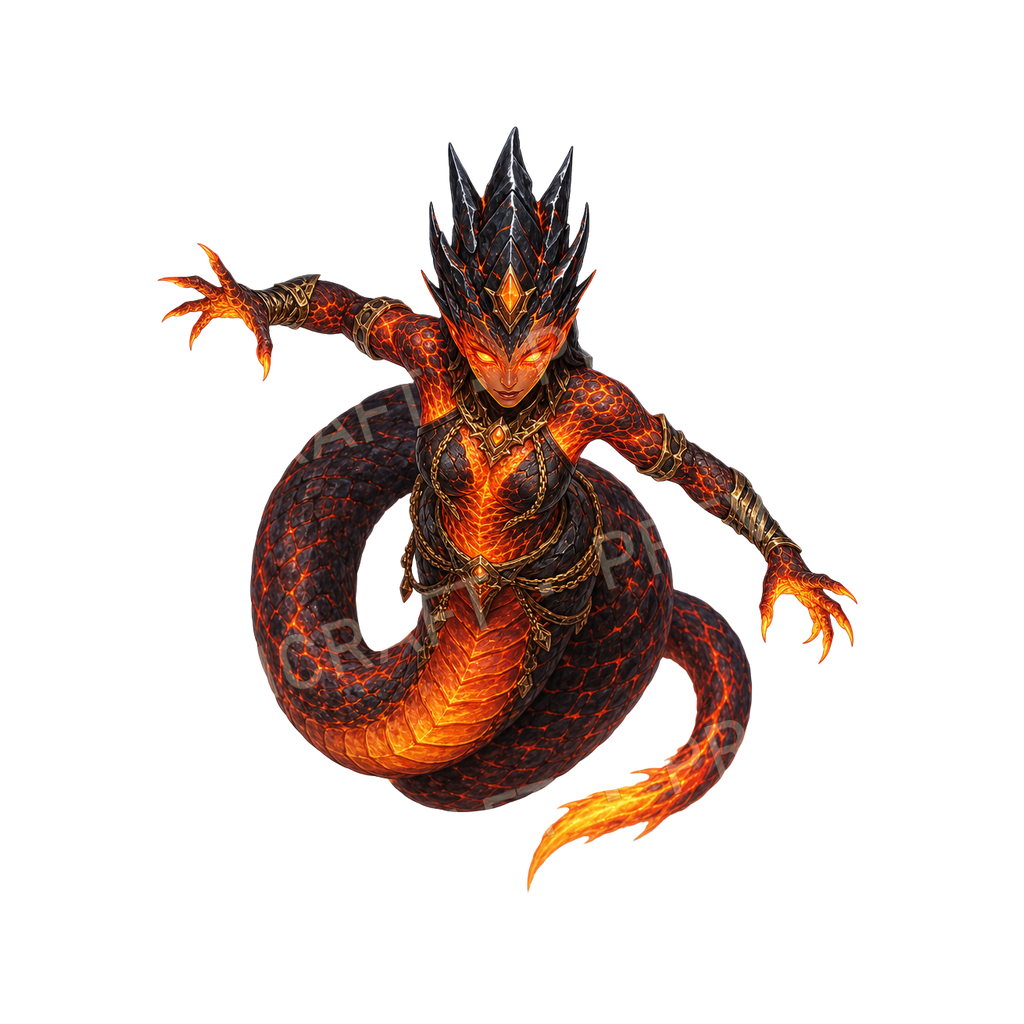 Bundle 30 12 Lava Naga top-down token preview