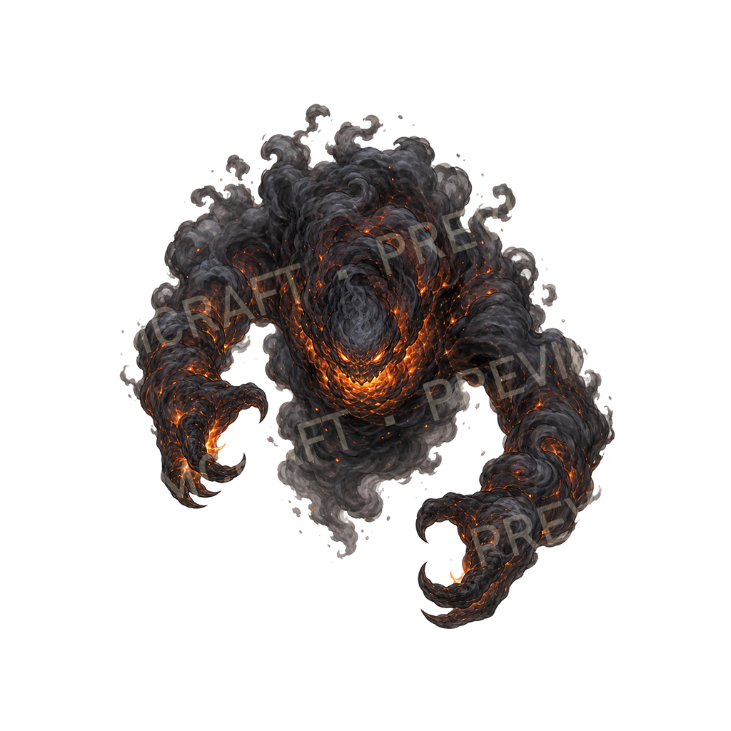 Bundle 30 14 Smoke Elemental top-down token preview