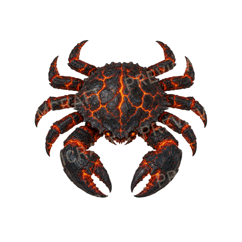 Bundle 30 16 Magma Crab top-down token preview