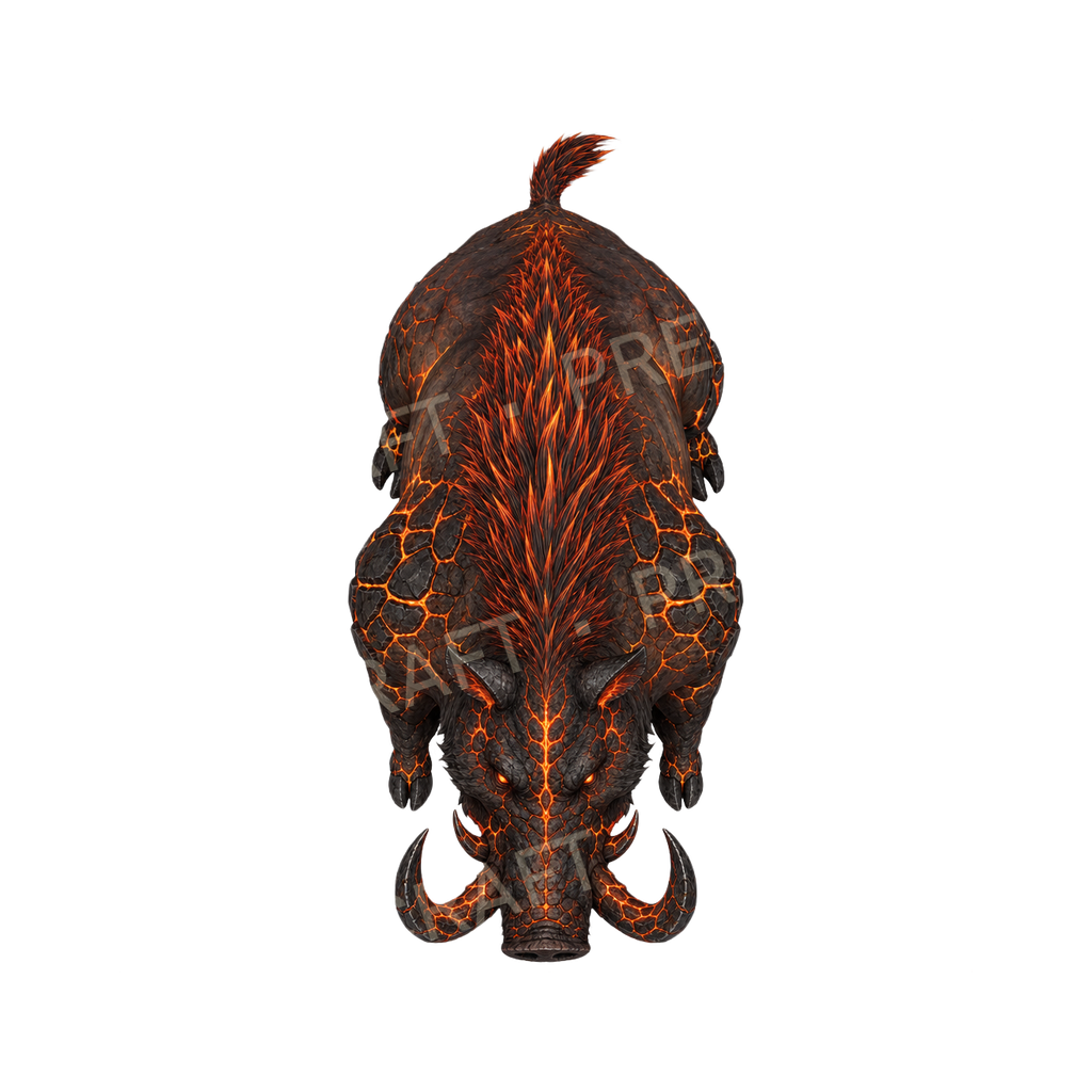 Bundle 30 28 Magma Boar top-down token preview