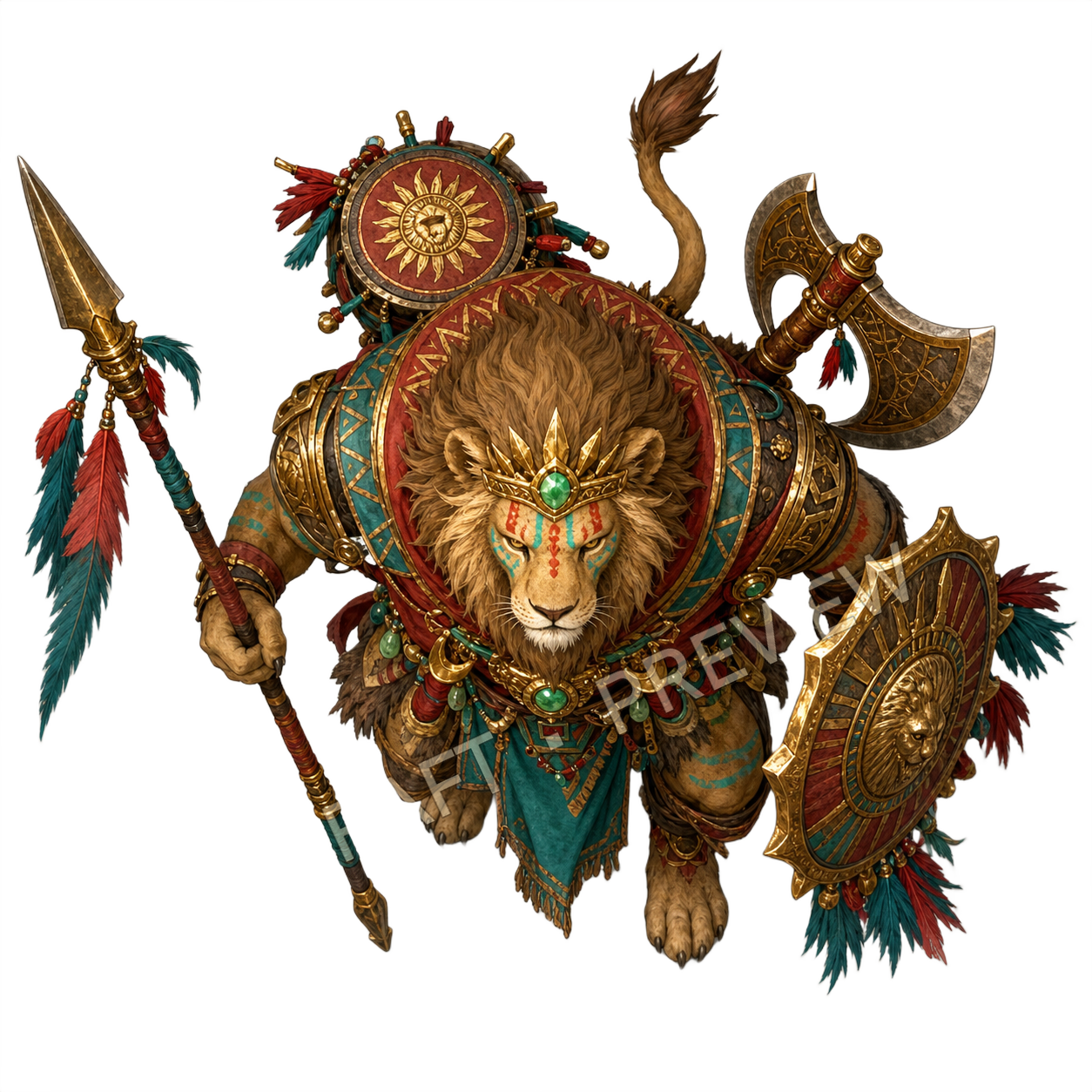 Crown Guard Leonin top-down token preview