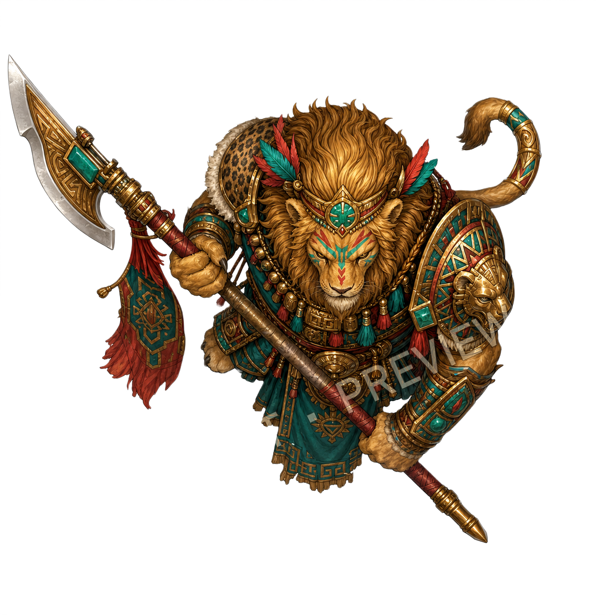Royal Halberd Sentinel top-down token preview