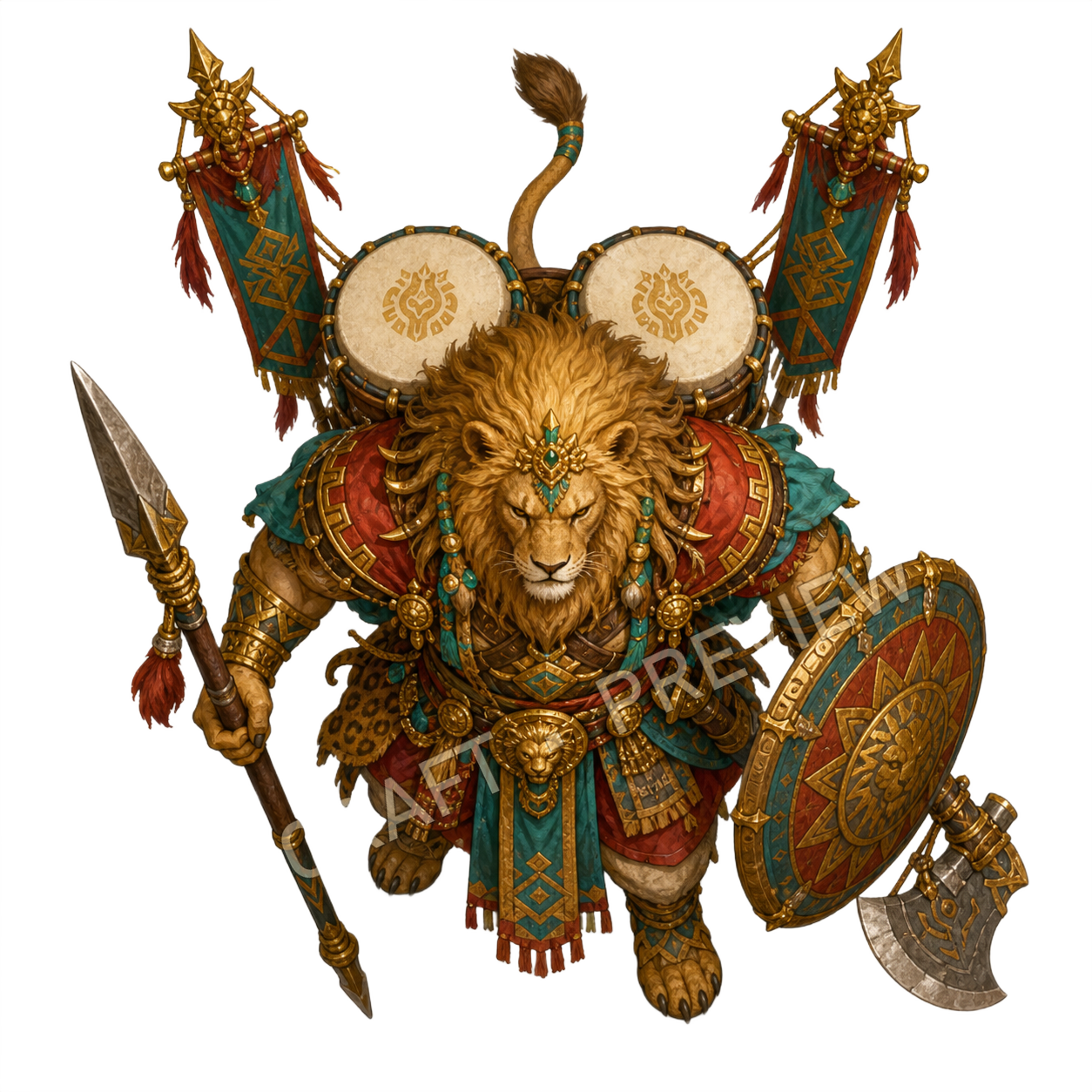 Drum Lord top-down token preview