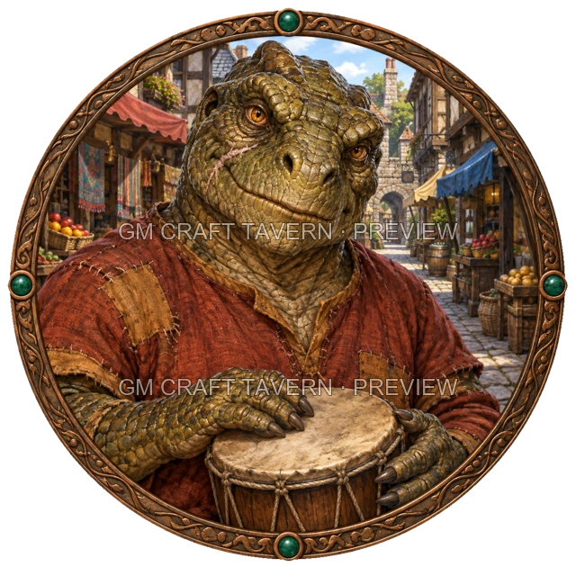 Aperçu du token vu du dessus de Morga Stonebrook - Barde