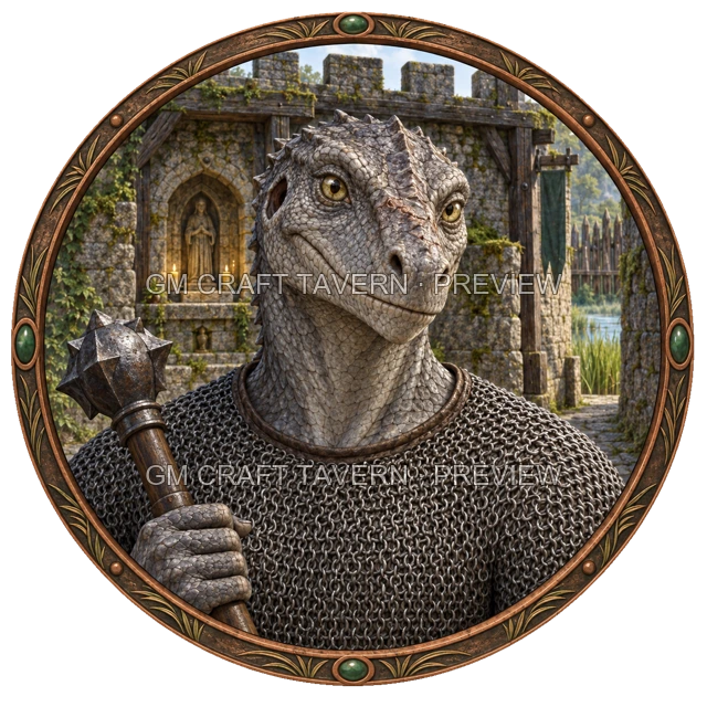 Aperçu du token vu du dessus de Varka Reedvale - Clerc