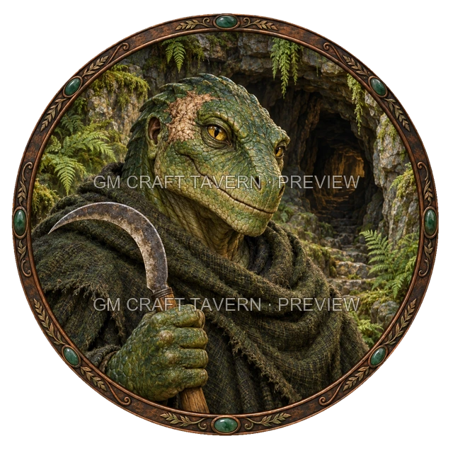 Aperçu du token vu du dessus de Morga Reedvale - Druide