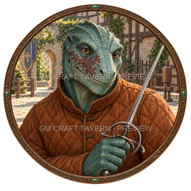 Aperçu du token vu du dessus de Varka Ashfield - Guerrier