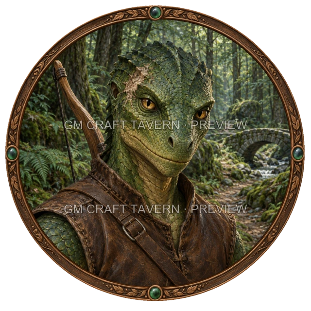 Aperçu du produit Tokens de personnages hommes-lézards 5
