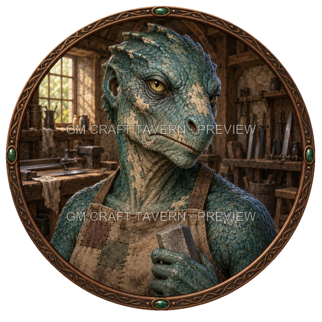 Urdan Westmere - aperçu de token de forgeron vu du dessus
