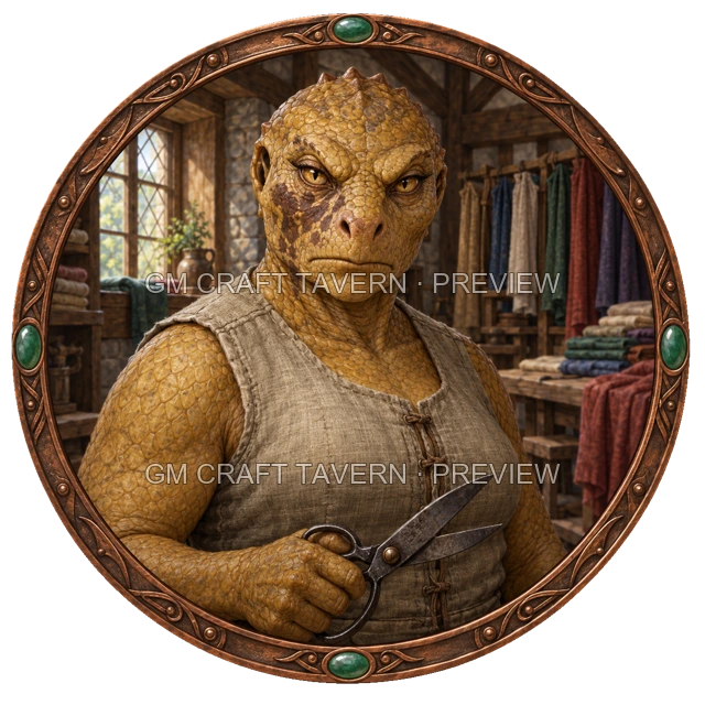 Durg Oakbend - aperçu de token d’artisan vu du dessus